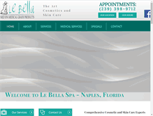 Tablet Screenshot of lebellaspa.com